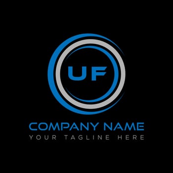 UF letter logo creative design. UF unique design. vector