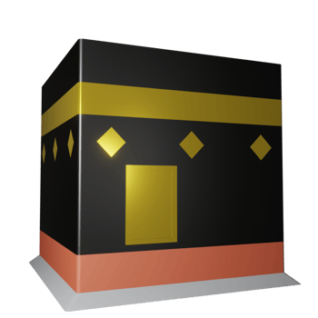 3D Rendering Kaaba Mecca Isolated for Islamic Design Illustration png