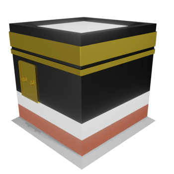 3D Rendering Kaaba Mecca Isolated for Islamic Design Illustration png