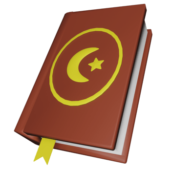 3D Rendering Quran Isolated for Islamic Design Illustration png