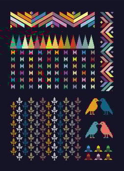 Indonesian Sumbawa patterns set vector