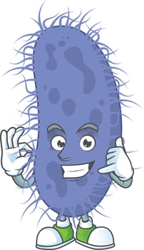 Salmonella typhi Cartoon character vector