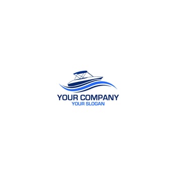 Sailing Yacht Logo Design Vector