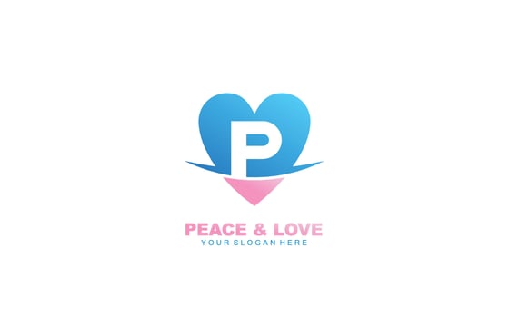 P logo design inspiration. Vector letter template design for brand.