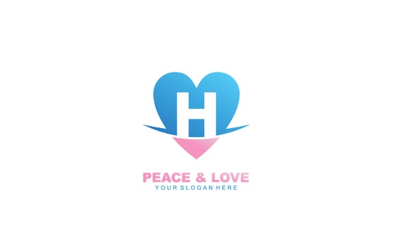 H logo design inspiration. Vector letter template design for brand.