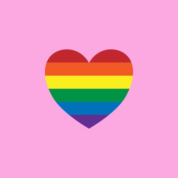 lgbt love, rainbow heart . vector
