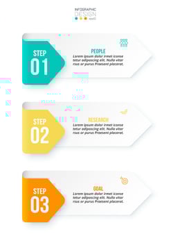 Infographic template business concept with workflow. vector