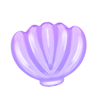 Cute purple shells stationary sticker oil painting png