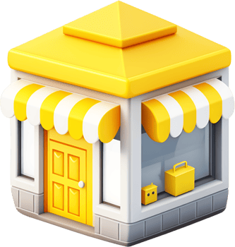 3d shop and store icon illustration. png