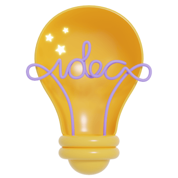 3d light bulb.Creative and idea concept.3D render illustration. png