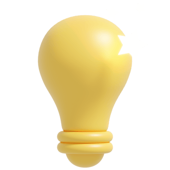 3d light bulb.Creative and idea concept.3D render illustration. png
