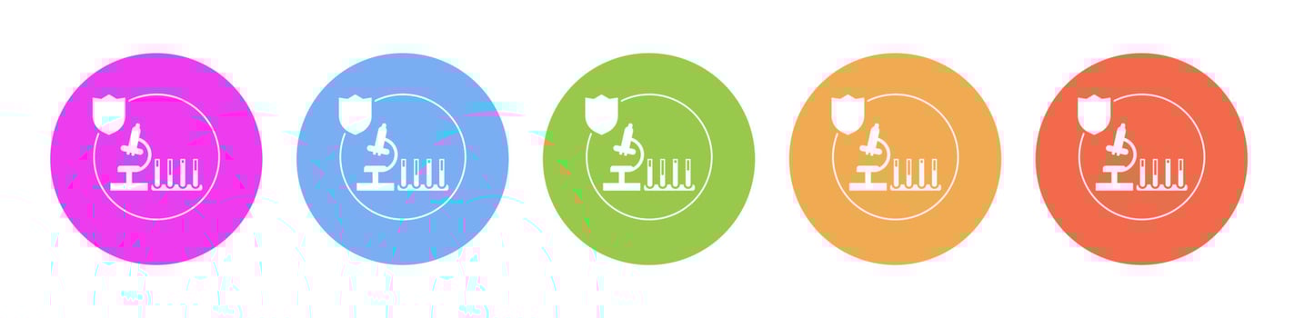 Multi colored flat icons on round backgrounds. human, insurance, health multicolor circle vector icon on white background