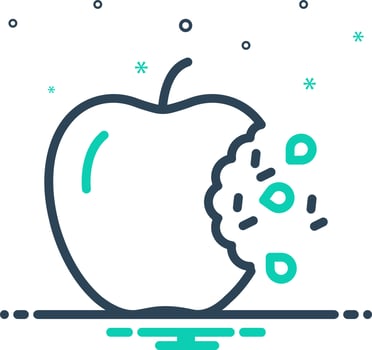 mix icon for bite vector