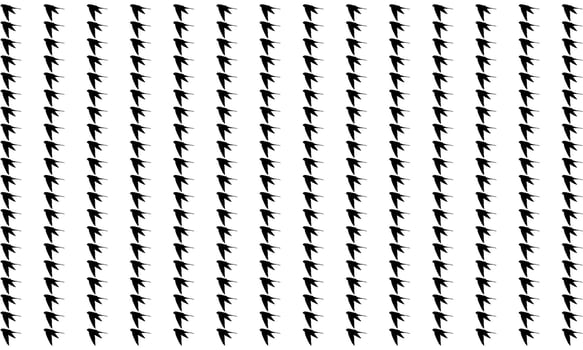 Flying Swallows, Martins, Saw Wings, or Hirundinidae Bird Silhouette for Motifs Pattern. Animal Print Series for Decoration, Ornate, Background, Wallpaper, Fashion, Website, or Graphic Design Element vector
