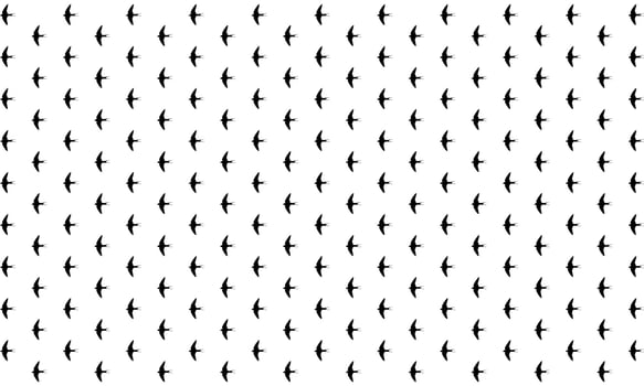Flying Swallows, Martins, Saw Wings, or Hirundinidae Bird Silhouette for Motifs Pattern. Animal Print Series for Decoration, Ornate, Background, Wallpaper, Fashion, Website, or Graphic Design Element vector