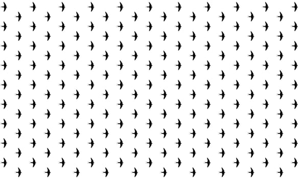 Flying Swallows, Martins, Saw Wings, or Hirundinidae Bird Silhouette for Motifs Pattern. Animal Print Series for Decoration, Ornate, Background, Wallpaper, Fashion, Website, or Graphic Design Element vector