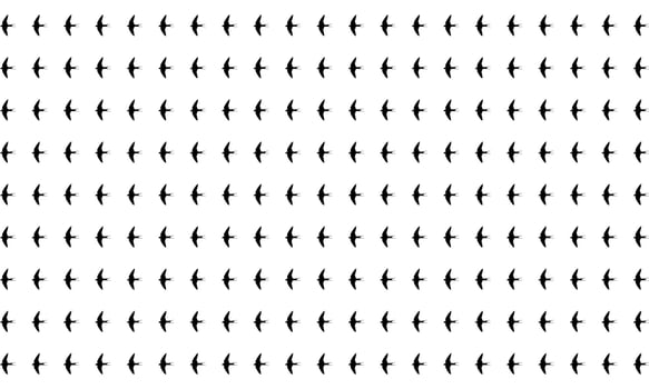 Flying Swallows, Martins, Saw Wings, or Hirundinidae Bird Silhouette for Motifs Pattern. Animal Print Series for Decoration, Ornate, Background, Wallpaper, Fashion, Website, or Graphic Design Element vector