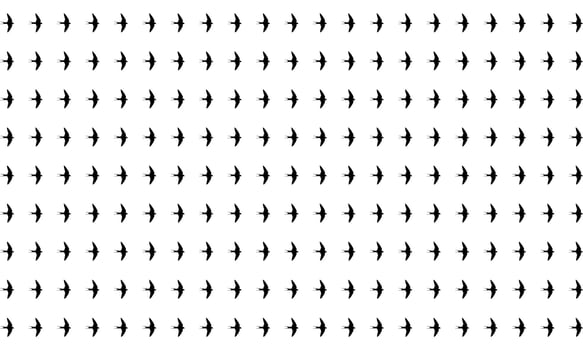 Flying Swallows, Martins, Saw Wings, or Hirundinidae Bird Silhouette for Motifs Pattern. Animal Print Series for Decoration, Ornate, Background, Wallpaper, Fashion, Website, or Graphic Design Element vector