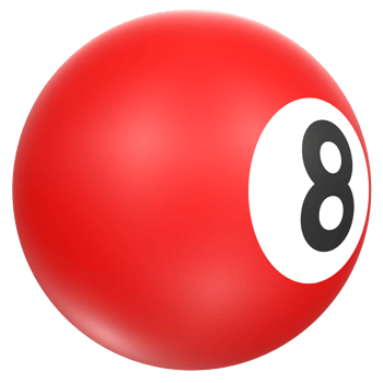 billiard ball isolated on transparent png