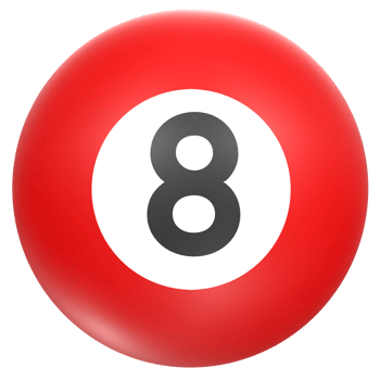 billiard ball isolated on transparent png