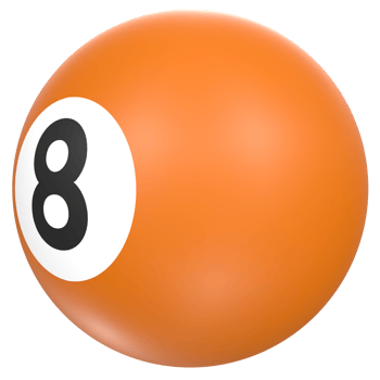 billiard ball isolated on transparent png