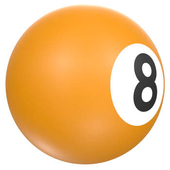 billiard ball isolated on transparent png