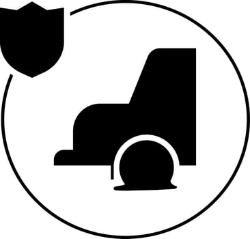 Car, insurance icon illustration isolated vector sign symbol - insurance icon vector black - Vector on white background