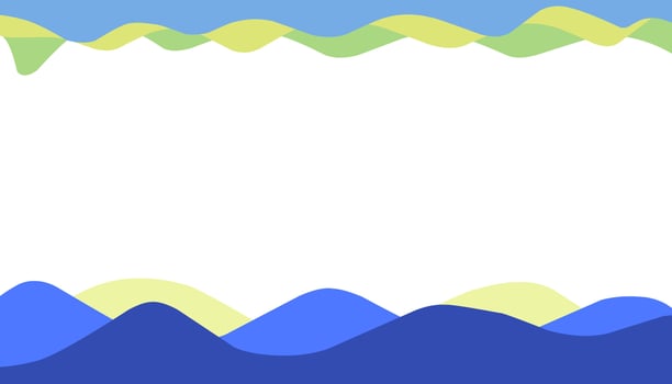 Abstract background illustration of sea blue and yellow waves vector