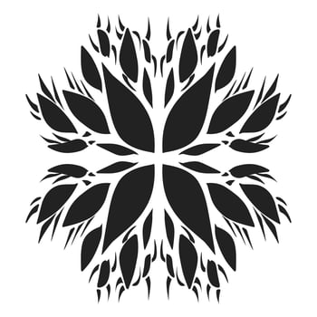 Illustration of a tribal tattoo with a aesthetic shape vector