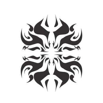 Illustration of a tribal tattoo with a aesthetic shape vector