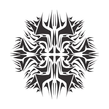 Illustration of a tribal tattoo with a aesthetic shape vector