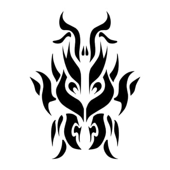 Illustration of a tribal tattoo with a aesthetic shape vector