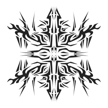 Illustration of a tribal tattoo with a aesthetic shape vector