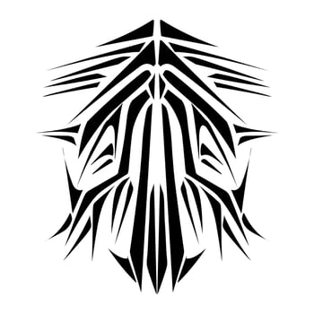 Illustration of a tribal tattoo with a aesthetic shape vector