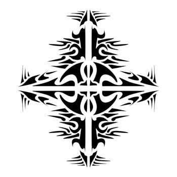 Illustration of a tribal tattoo with a aesthetic shape. Perfect for stickers, clothes stickers, hats, shoes, posters, banners, book covers, icons vector
