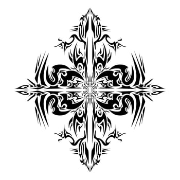Illustration of a tribal tattoo with a aesthetic shape. Perfect for stickers, clothes stickers, hats, shoes, posters, banners, book covers, icons vector