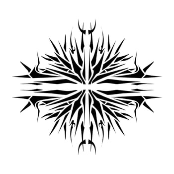 Illustration of a tribal tattoo with a aesthetic shape. Perfect for stickers, clothes stickers, hats, shoes, posters, banners, book covers, icons vector