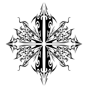 Illustration of a tribal tattoo with a aesthetic shape. Perfect for stickers, clothes stickers, hats, shoes, posters, banners, book covers, icons vector