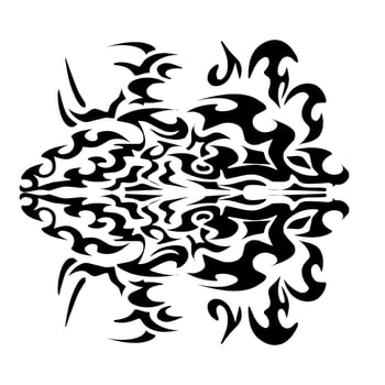 Illustration of a tribal tattoo with a aesthetic shape. Perfect for stickers, clothes stickers, hats, shoes, posters, banners, book covers, icons vector