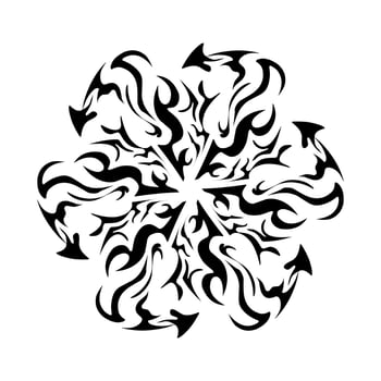Illustration of a tribal tattoo with a aesthetic shape. Perfect for stickers, clothes stickers, hats, shoes, posters, banners, book covers, icons vector