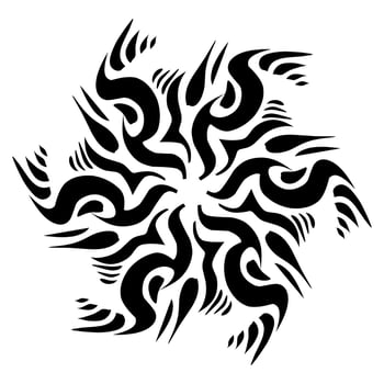 Illustration of a tribal tattoo with a aesthetic shape vector