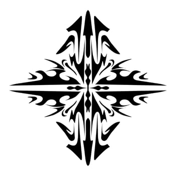 Illustration of a tribal tattoo with a aesthetic shape. Perfect for stickers, clothes stickers, hats, shoes, posters, banners, book covers, icons vector