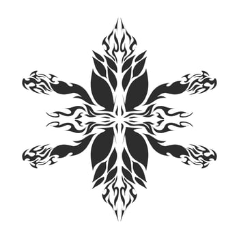 Illustration of a tribal tattoo with a aesthetic shape vector