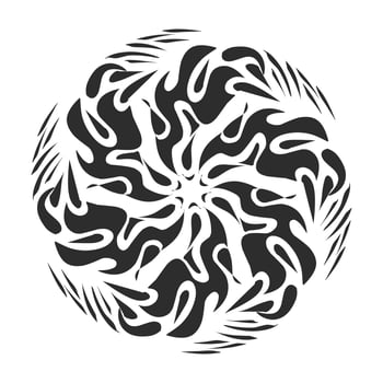Illustration of a tribal tattoo with a aesthetic shape vector