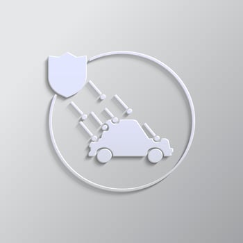 car, insurance, natural, calamity, icon, vector, insurable, fuse paper style. Grey color vector background- Paper style vector icon. on white background