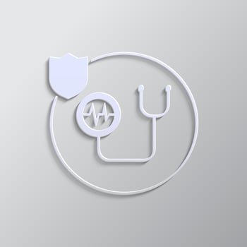 human, insurance, health, icon, vector, insurable, fuse paper style. Grey color vector background- Paper style vector icon. on white background