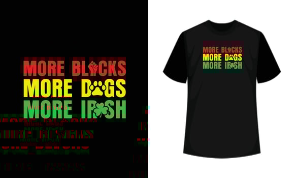 More Blacks more dogs more Irish vector