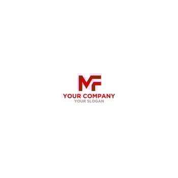 Simple MF Logo Design Vector