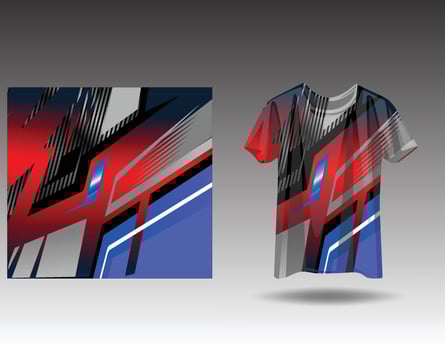 Tshirt sports design for racing  jersey  cycling  football  gaming vector
