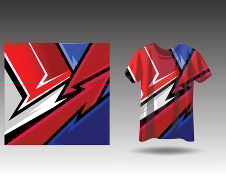 Tshirt sports design for racing  jersey  cycling  football  gaming vector
